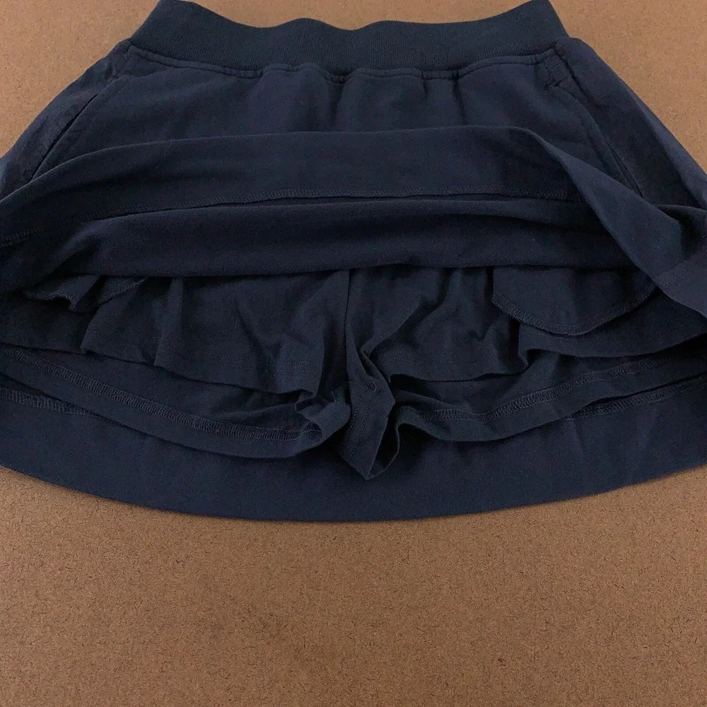 Sundays Women's Size Small Navy French Terry Pull On Pocketed Becca Skirt NWT - Picture 4 of 11